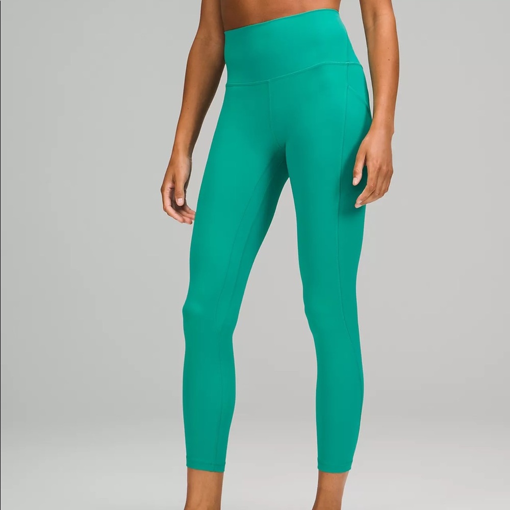 Lululemon women’s align HR leggings 25” with pockets Maldives Green - NWT Size 0